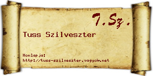 Tuss Szilveszter névjegykártya