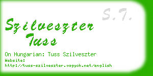 szilveszter tuss business card